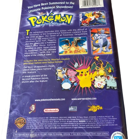 Pokémon the First Movie Mewtwo Vs Mew VHS 1998 - Picture 4 of 6